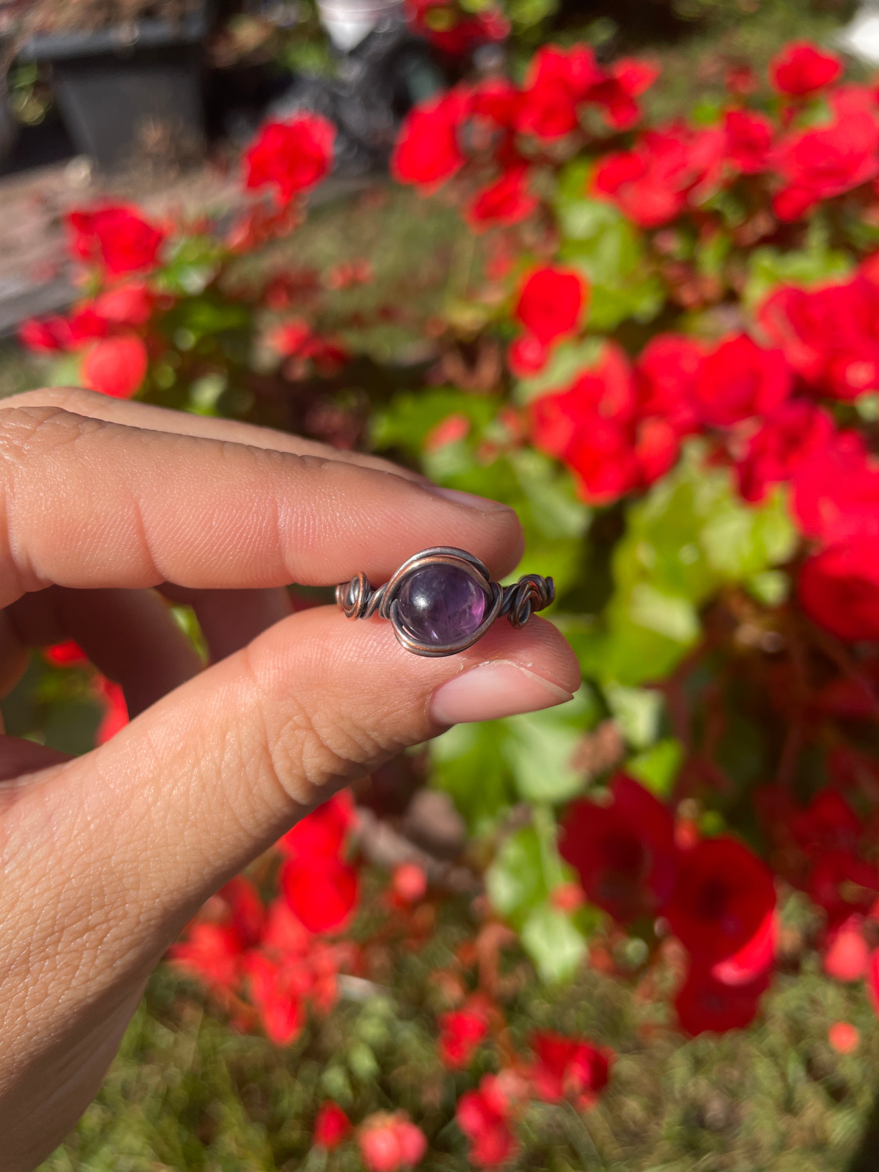 Inner Peace~ Adjustable Amethyst Ring