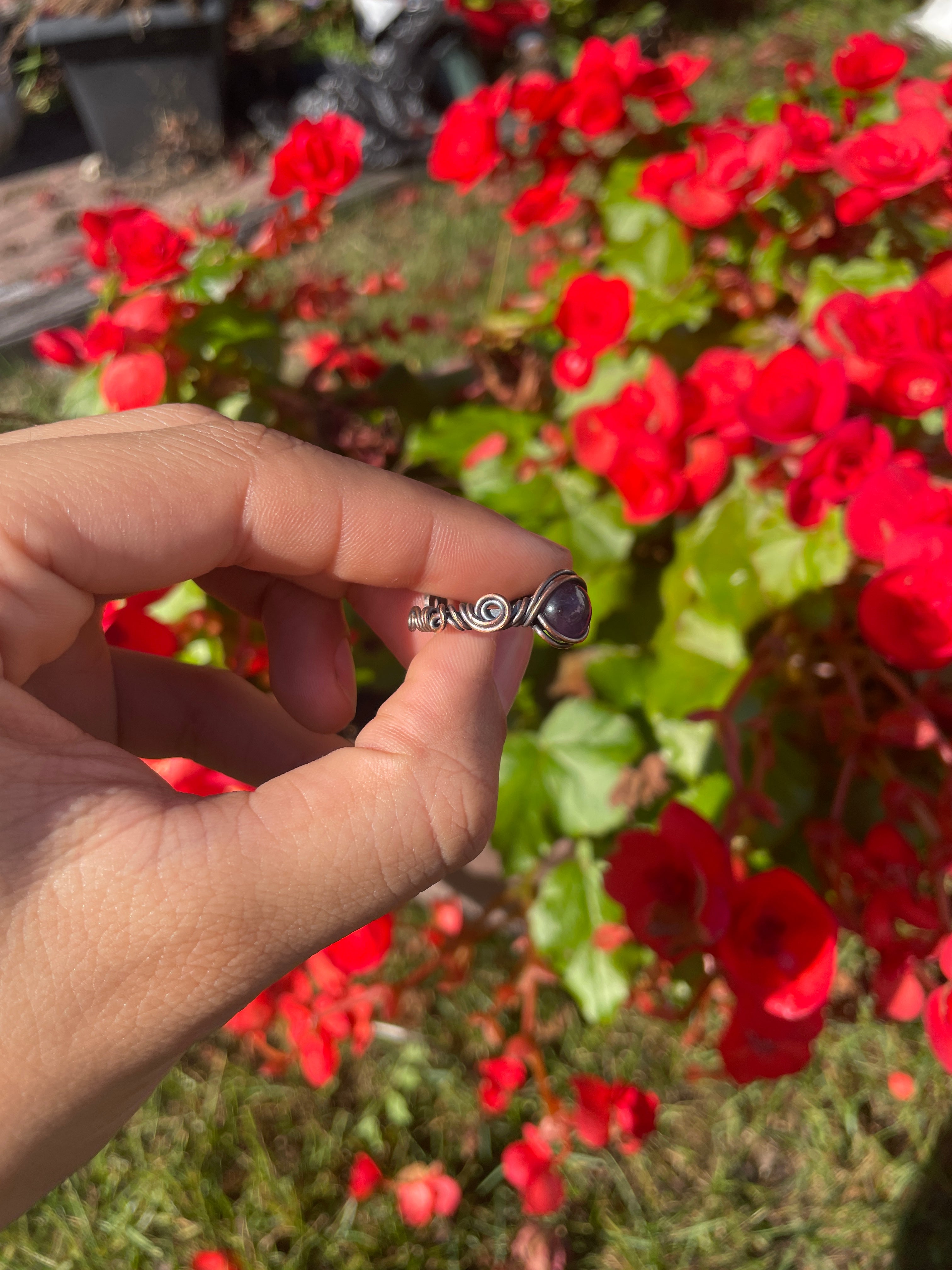 Inner Peace~ Adjustable Amethyst Ring