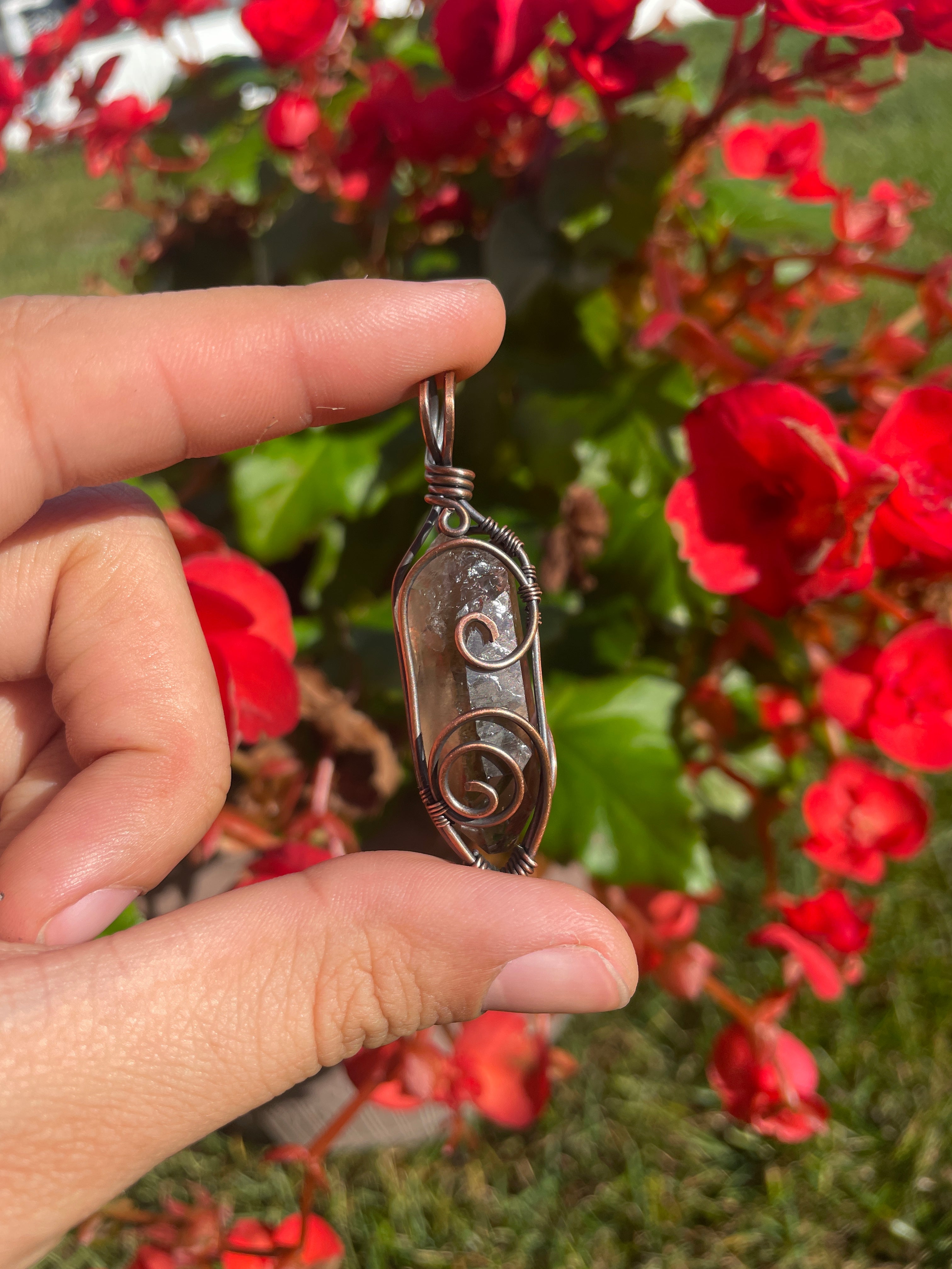 Smoke Swirls~ Smokey Quartz Pendant