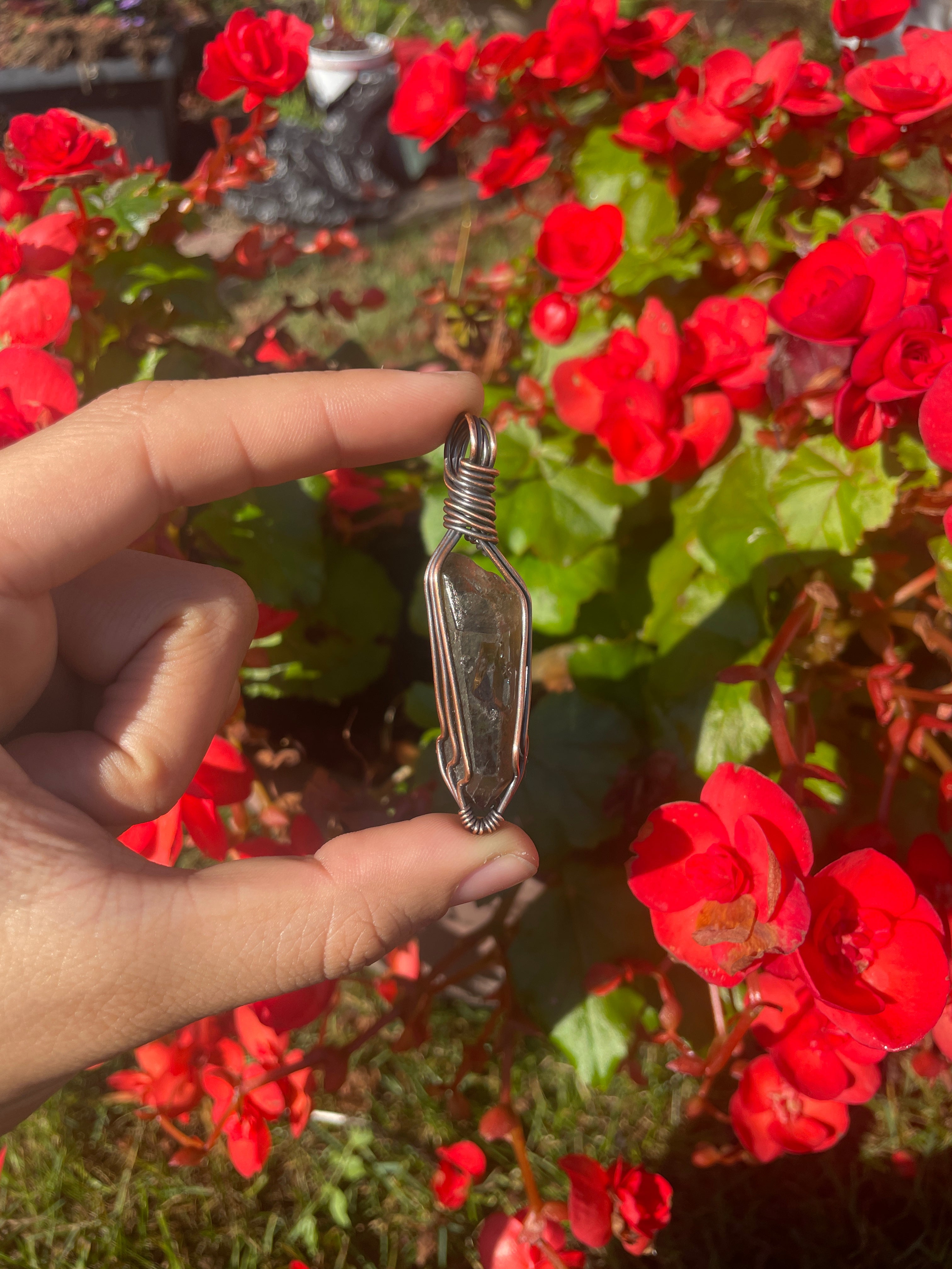 Smokey Ripples~ Smokey Quartz Pendant